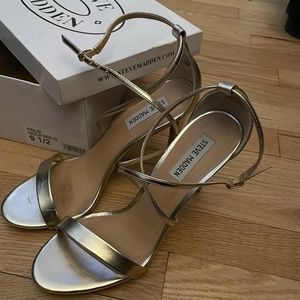 Steve Madden Felix Gold Strappy Heel